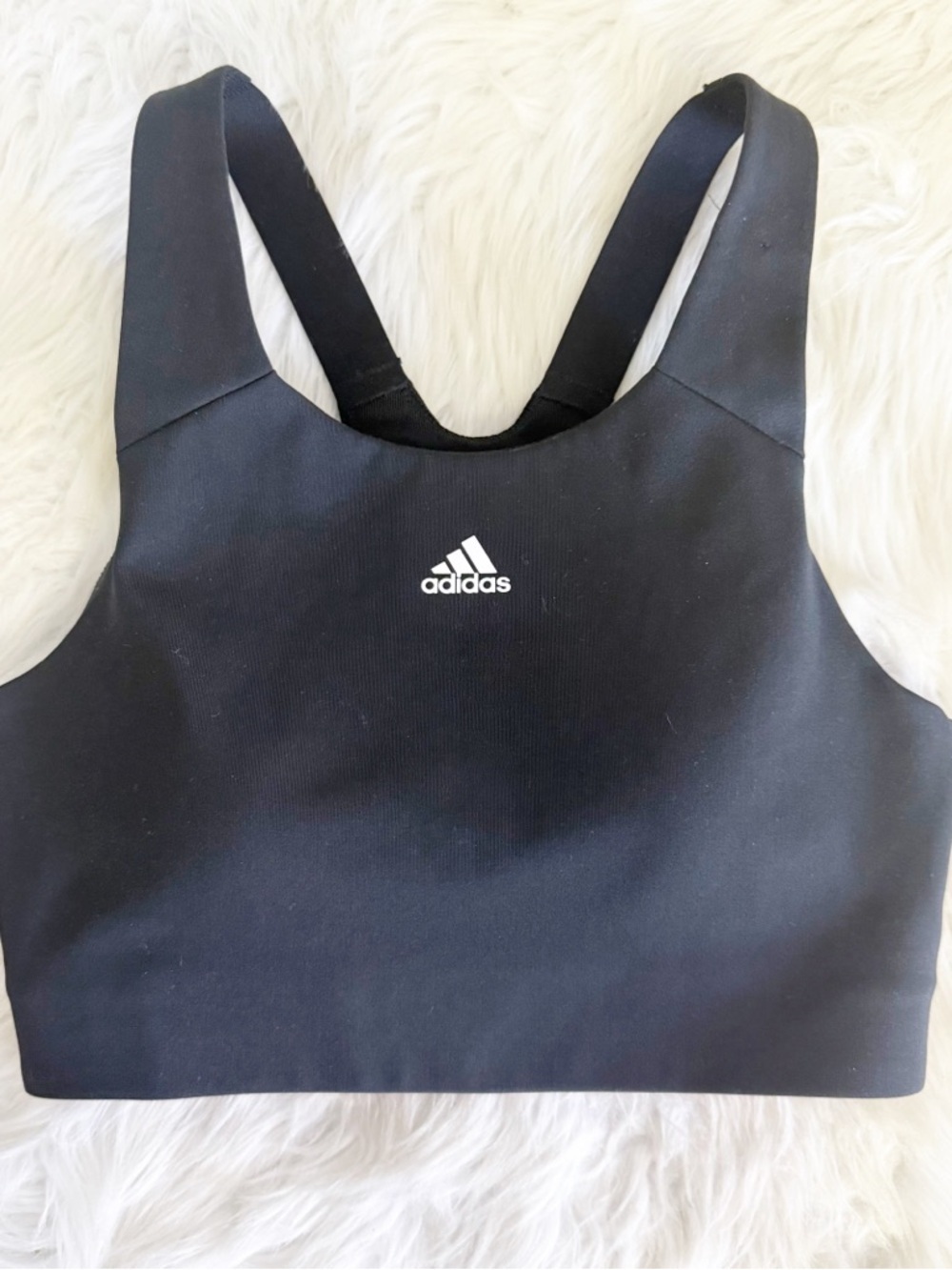 Adidas Black High Support Sports Bra XS Racerback Hook Closure